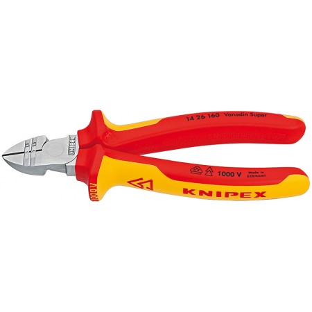 Izoliuotos elektriko istrižos kirpimo replės KNIPEX 14 26 160 | Boltlita - Tvirtinimo detalės ir įrankiai